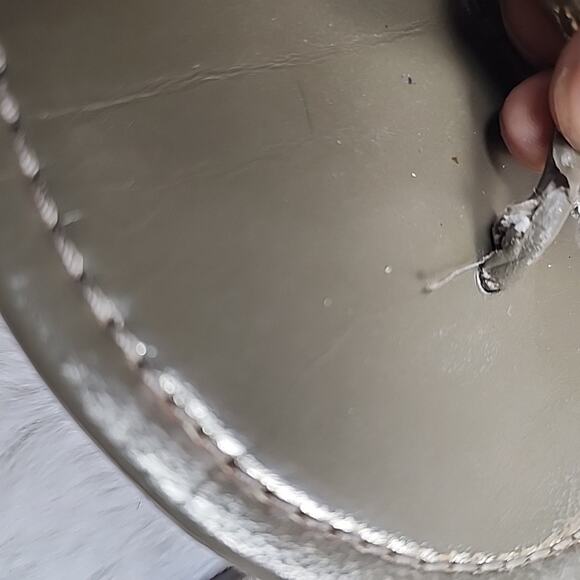 Tory Burch MILLER SANDAL Metallic Leather Sandal Spark Silver Size 9M - Picture 5 of 9